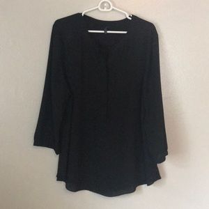 NYDJ Sleek Black Blouse